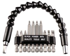 11pcs/ Set Electric Drill Bits Accessories Flexible Shaft Screwdriver Bits Tools
