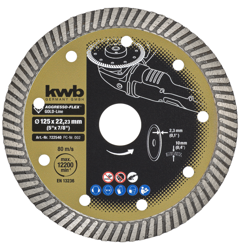 Productimage K-CUTD-DIA AGGRESSO-FLEX® Gold-Line DIAMOND cutting discs, ø 125 mm