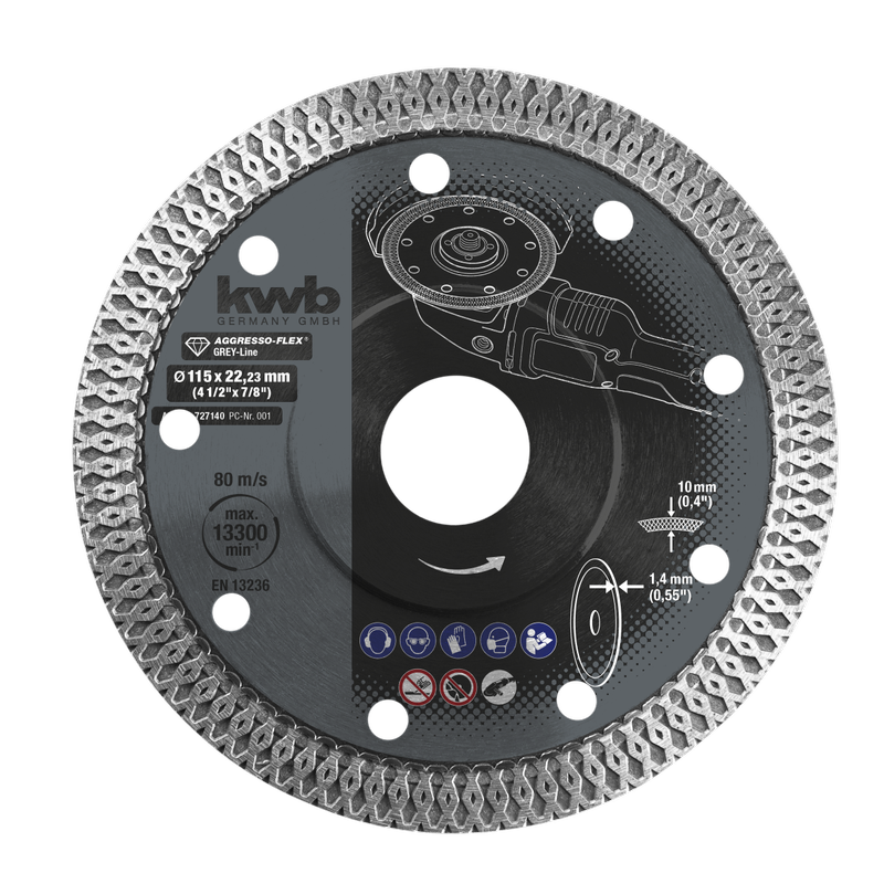 Productimage K-CUTD-DIA AGGRESSO-FLEX® GREY Line diamond cutting disc for hard ceramics