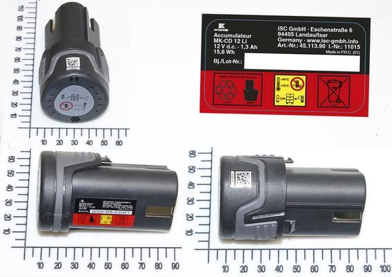 Battery f. MK-CD 12/1 Li; E; F