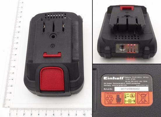 1,5Ah Battery for TC-CD 18-2Li - Piezas de repuesto / Accesorios - Einhell  Service