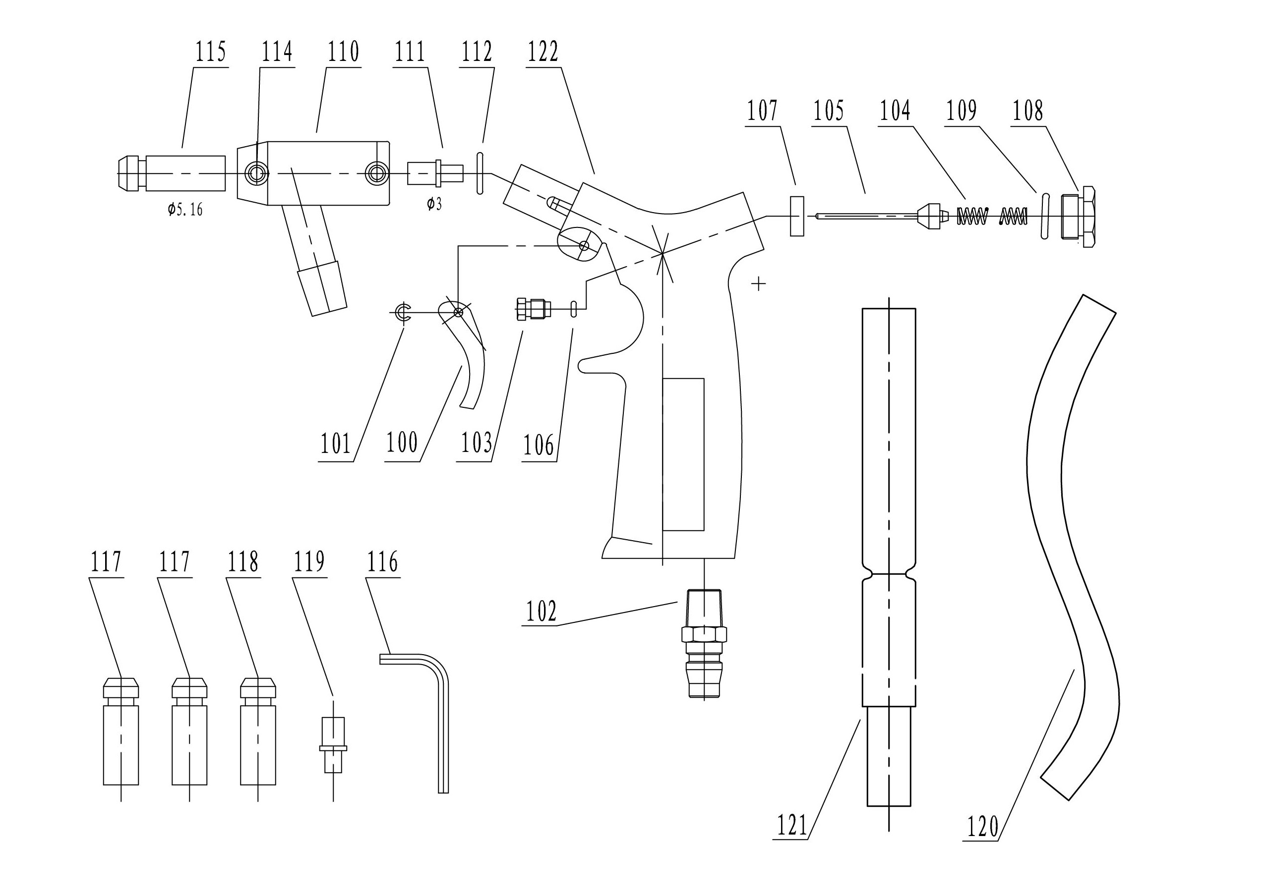 Air Sandblasting Suction Gun | Pneumatisch Zandzuigstraalpistool